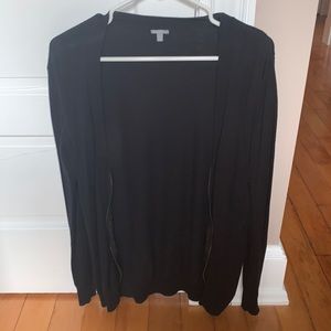 Black zip cardigan